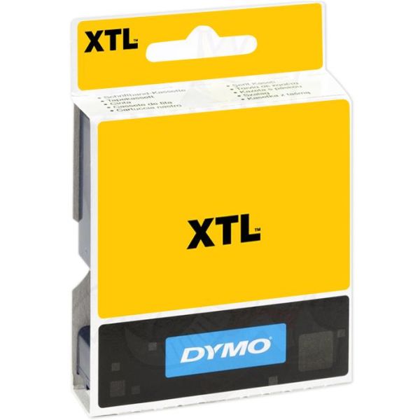 DYMO XTL Tejp 24 mm, flerfunktionsvinyl Svart på vitt