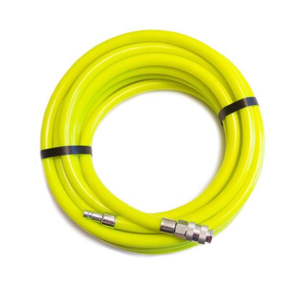 IP PVC 15033 Tryckluftsslang snabbkoppling, ftalatfri, gul/grön 10 m